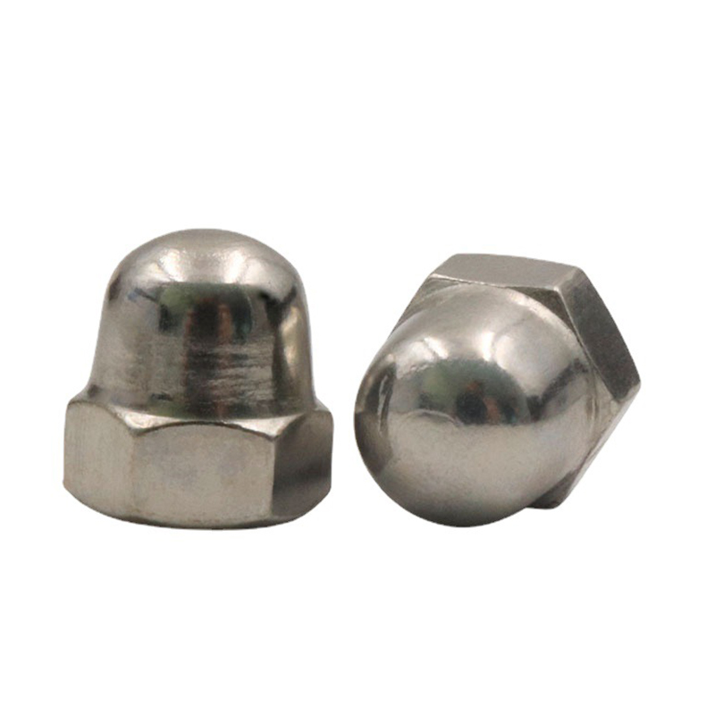 Acorn hexagon nuts na may pinong thread