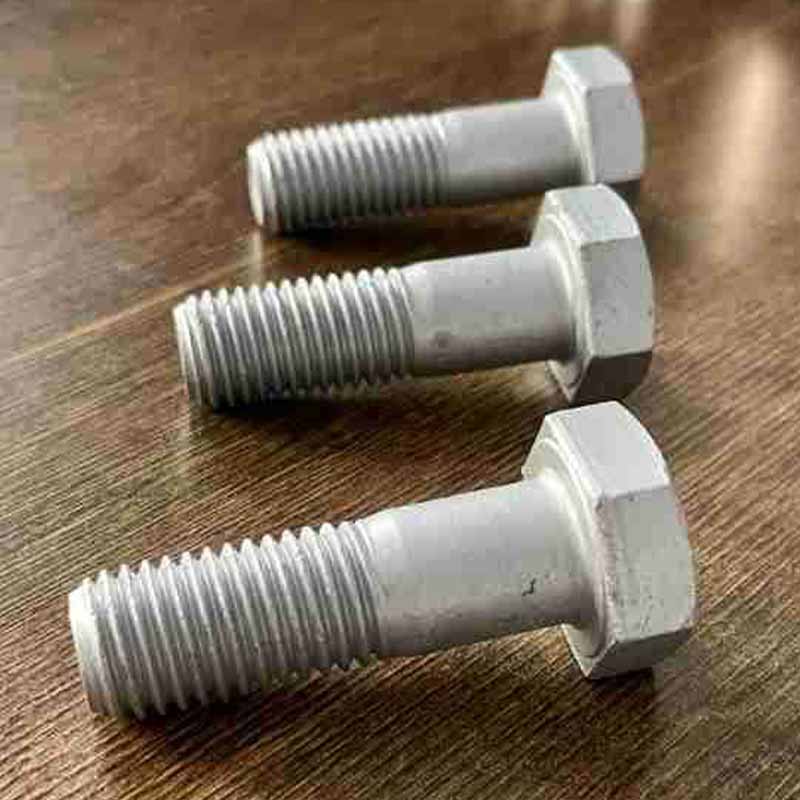 Itim na hexagon head bolts na may lakas shank