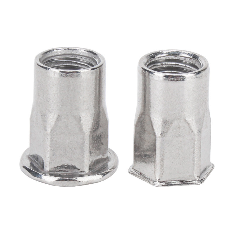 Blind side hex rivet nut