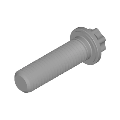 Mga bolts at screws na may panlabas na tampok na hexalobular pagmamaneho na may maliit na flange