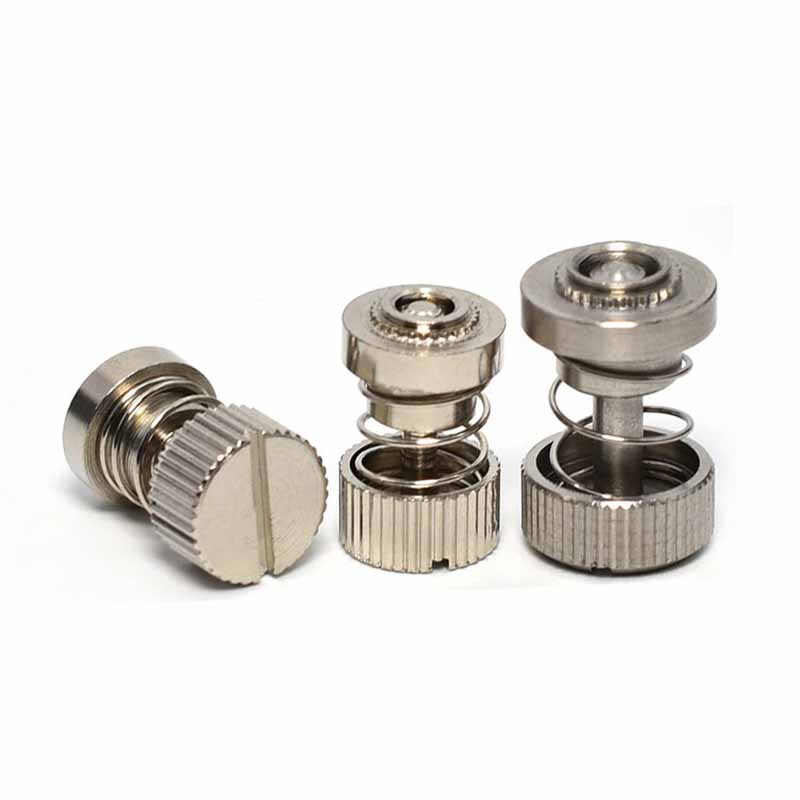 Captive spring screw