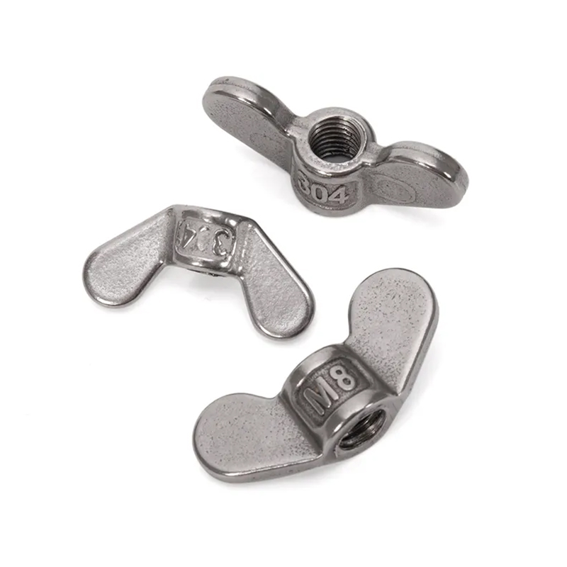 Chrome plated butterfly wing nuts