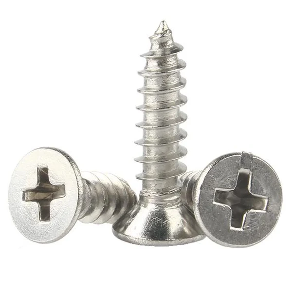Cross recessed counterunk head wood screws