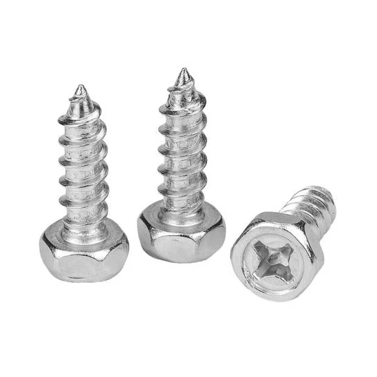Cross recessed hexagonal self-tapping screws type c