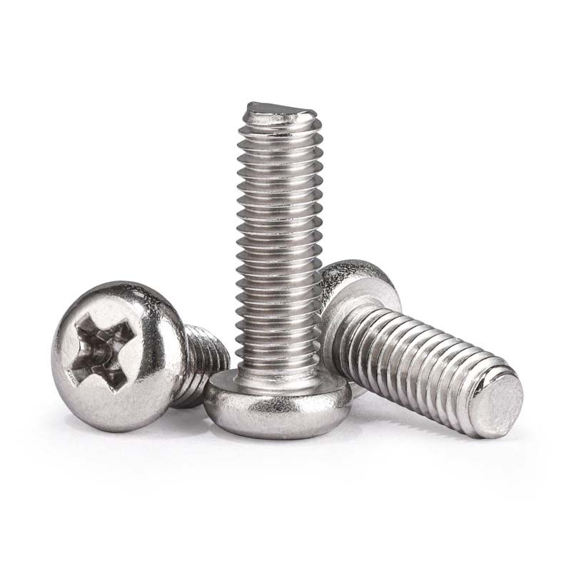 Cross recessed mushroom screws