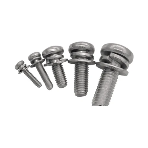 Pagtawid ng recessed pan head tapping screws at plain washer assembly