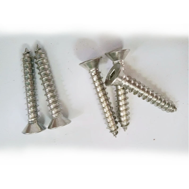 Flat head square recess screw