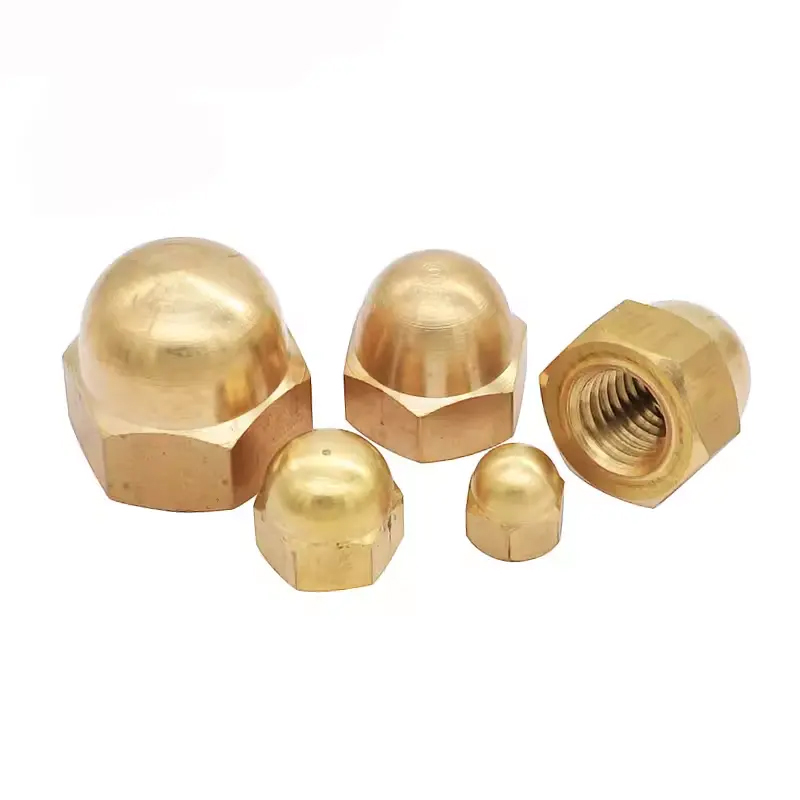 Gold Alloy Hex Dekorasyon Cap Nuts
