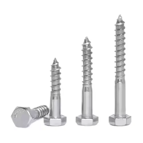 Hex head lag screws na may fit leeg