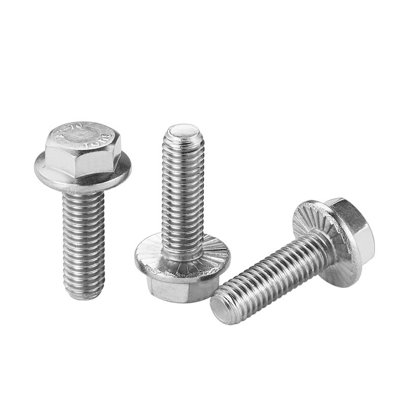 Hexagon flange bolts na may mga ngipin