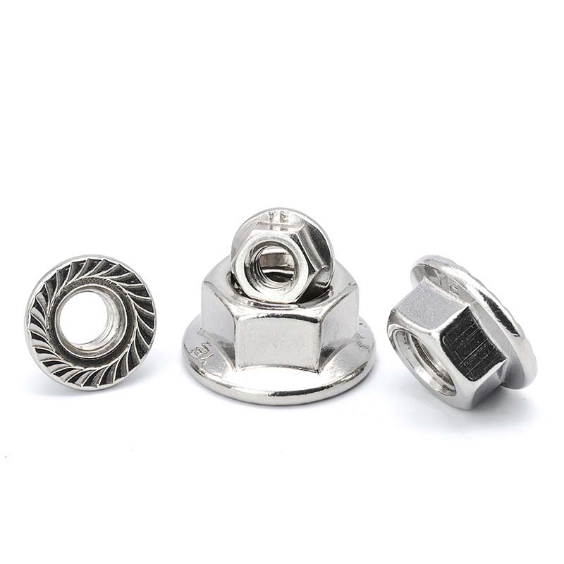 Hexagon flange nuts na may pinong pitch thread