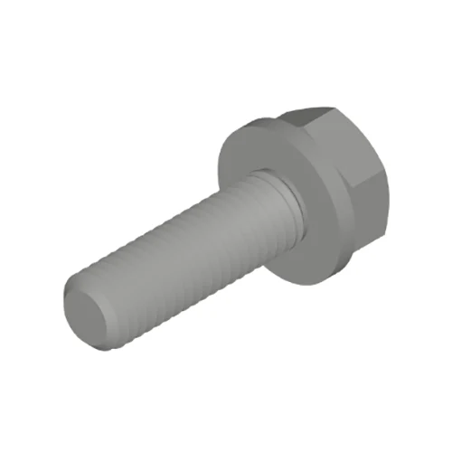 Hexagon head bolt at plain washer assembly