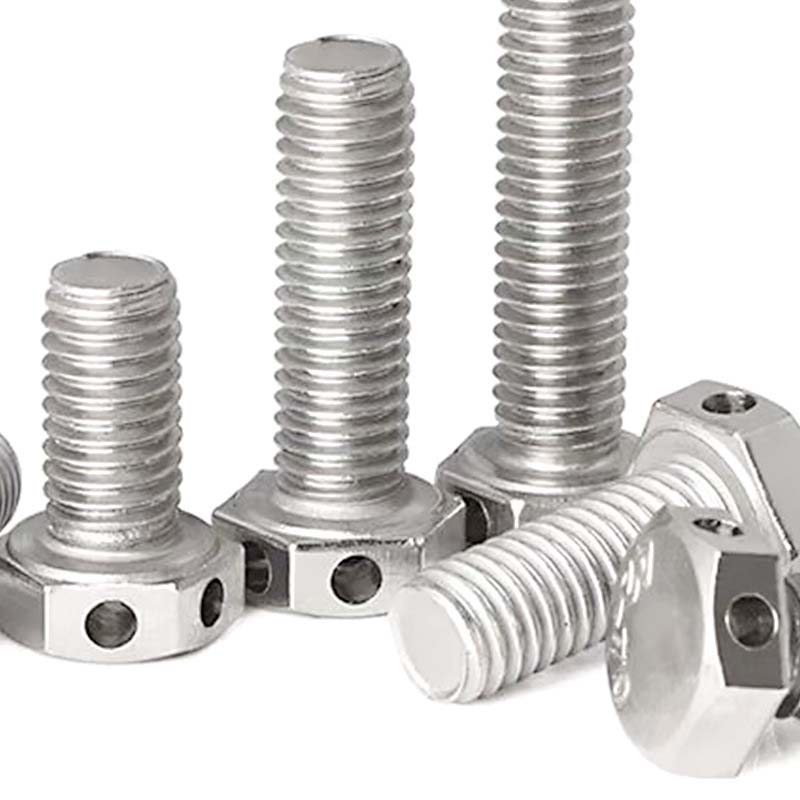 Hexagon head bolts na may mga butas ng kawad