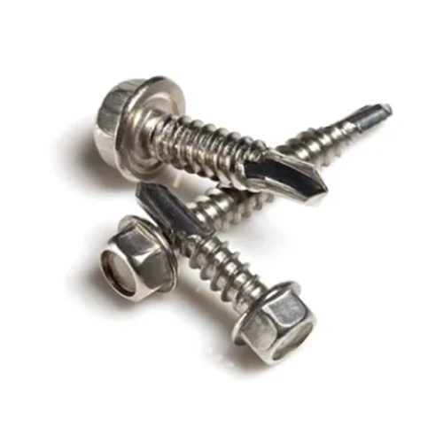 Hexagon head self-drilling and tapping screws with collar