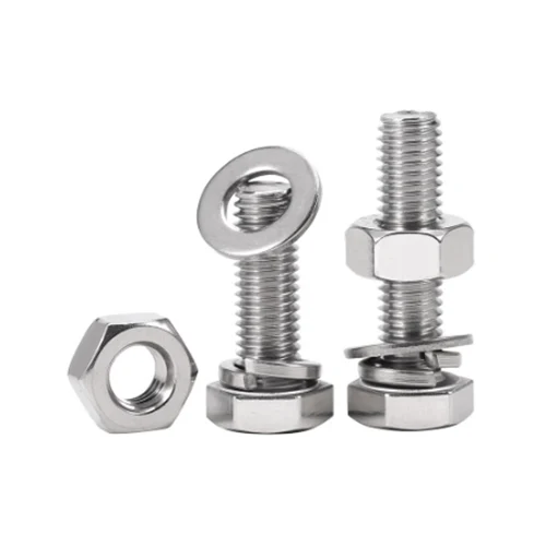 Hexagon head tapping screw at plain washer assembly