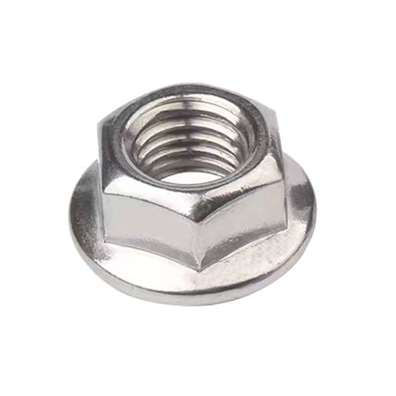 Hexagon nuts na may flange