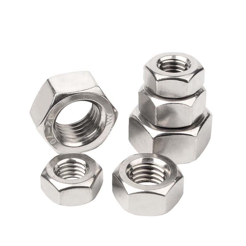 Hexagon manipis na mga mani na may metric fine pitch thread
