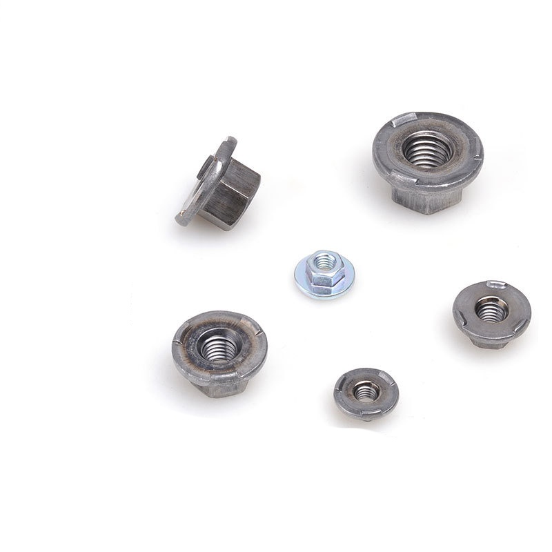 Mataas na katumpakan hex weld lock nuts na may flange