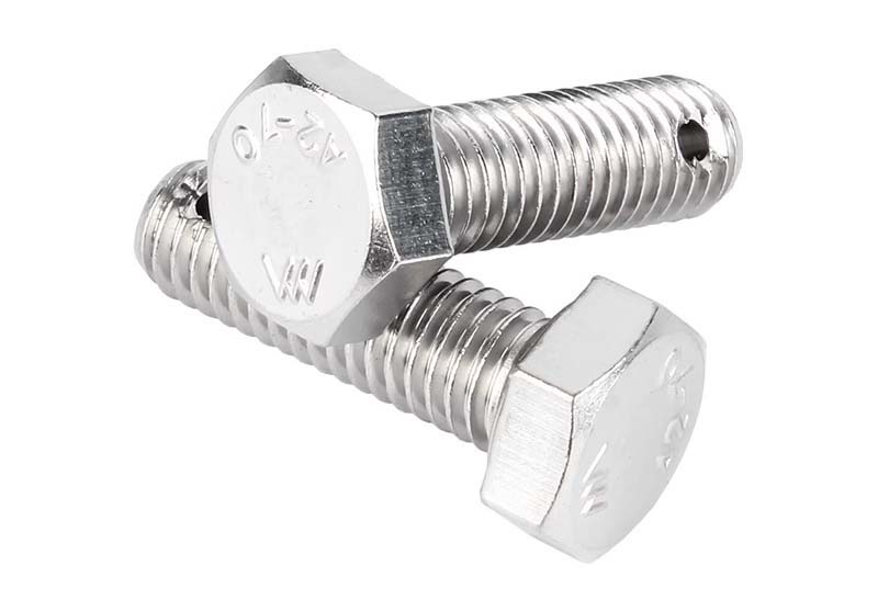 Hexagon bolts with split pin hole