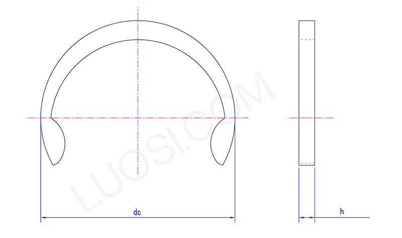 Spring retaining rings Structure diagram Spring retaining rings Structure diagram
