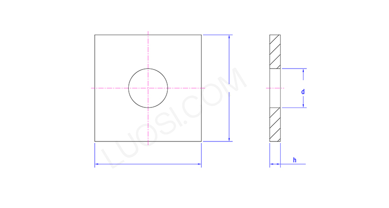 Non Marring Square Washer