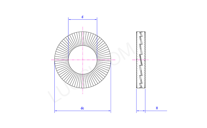 Dual Acting Double Ended Self Locking Washer