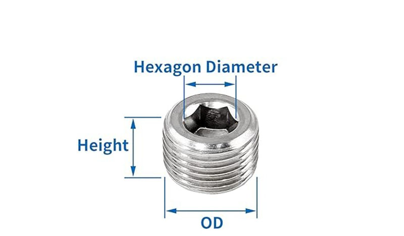 NPT Male Internal Hex Thread Pipe Plug Socket
