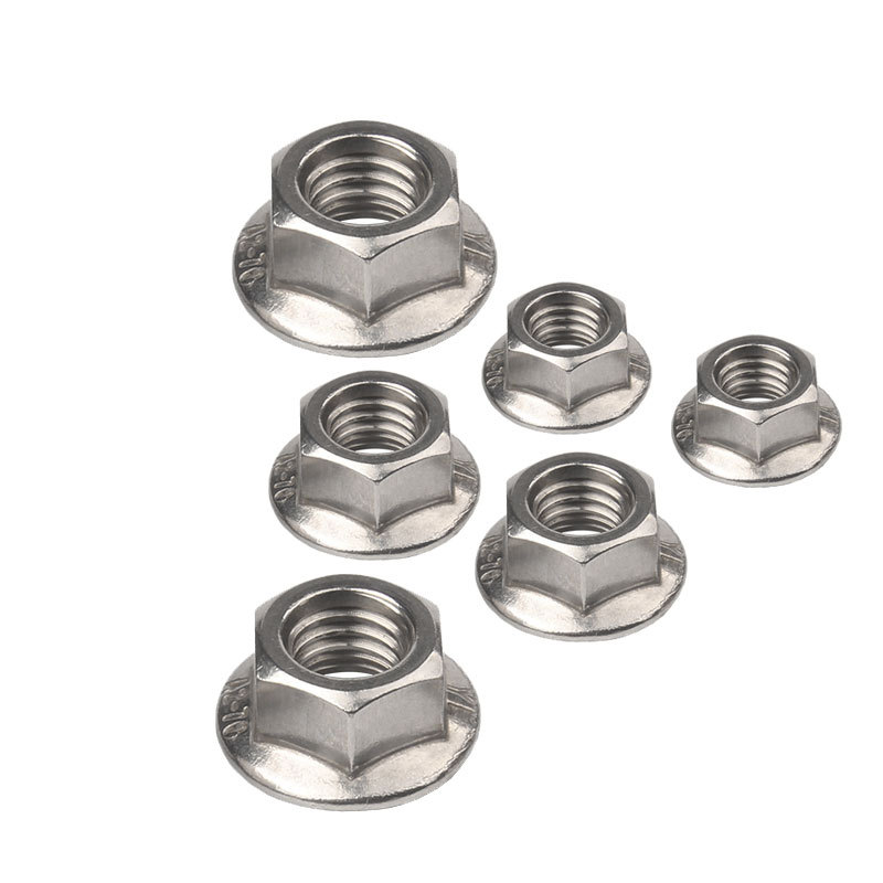 Metal Hexagon Flange Nuts na May Clamping