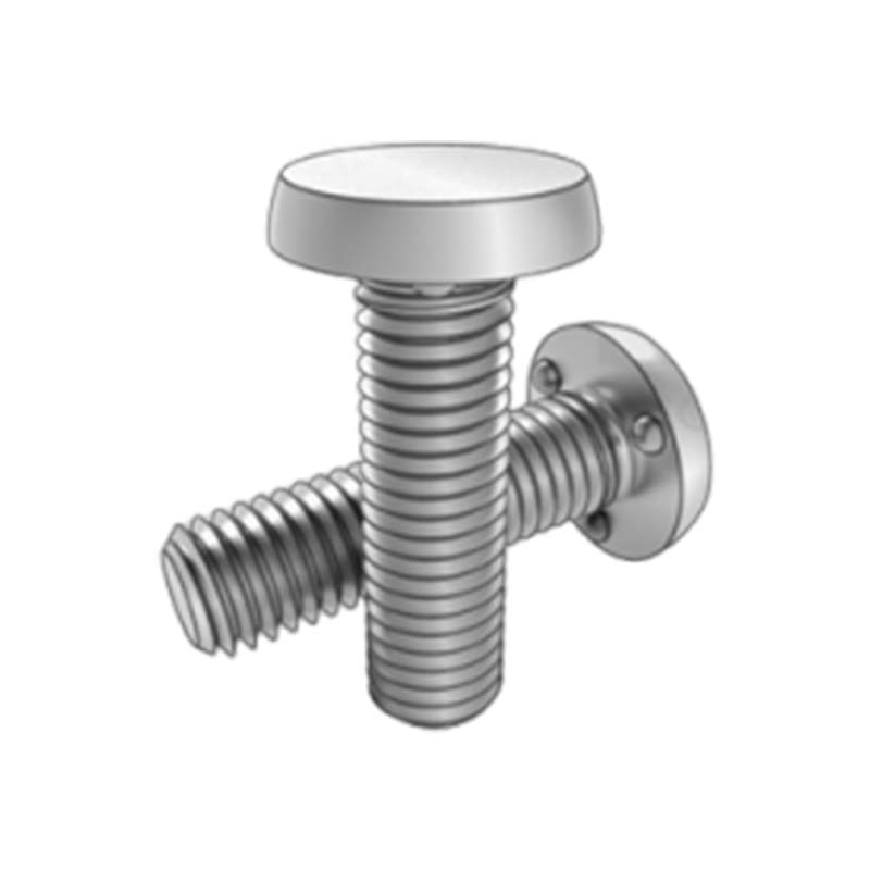 Round head projection weld screw