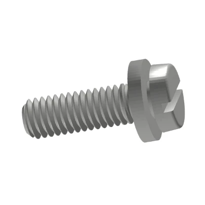 Slotted cheese head screws at plain washer assembly