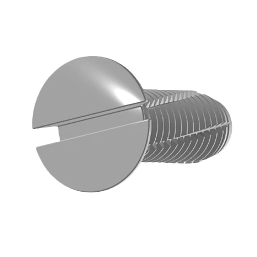 Slotted countersunk flat head thread cutting screws