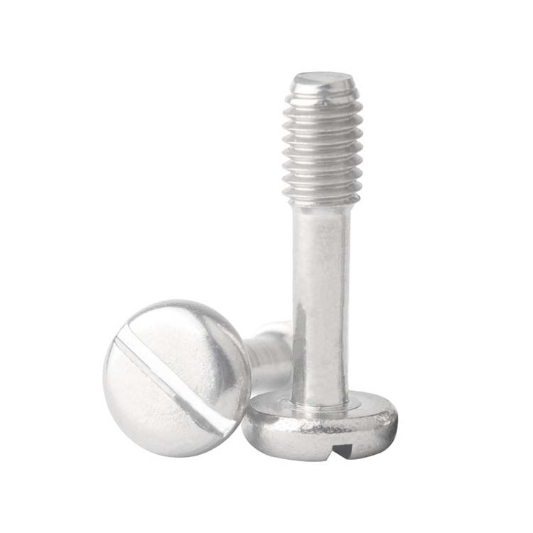 Slotted pan head screw na may baywang shank