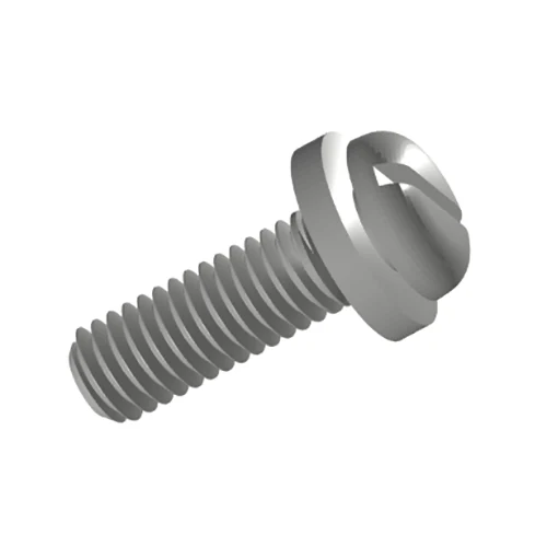 Slotted pan head screws at plain washer assembly