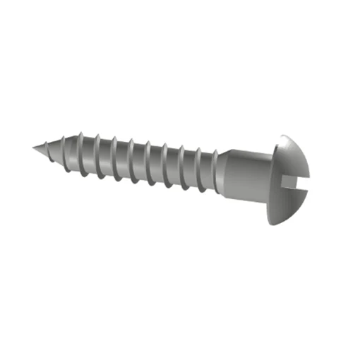 Slotted round head wood screws