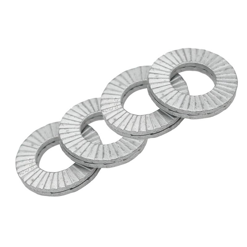 Twin layer self locking washer